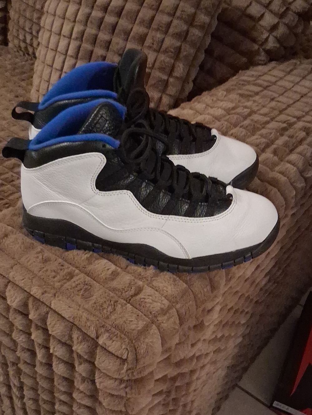 Jordan Men's Athletic Shoes - White, Black & Blue